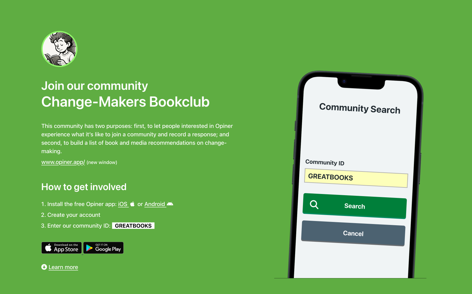 Test cummunity sign-up page screengrab